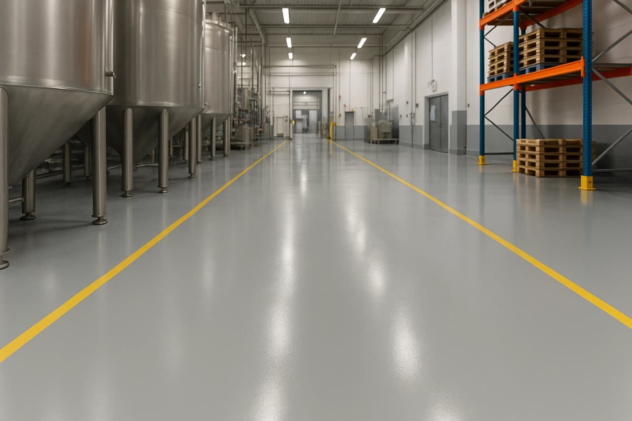 Industrial epoxy flooring for warehouses and factories in Costa Rica