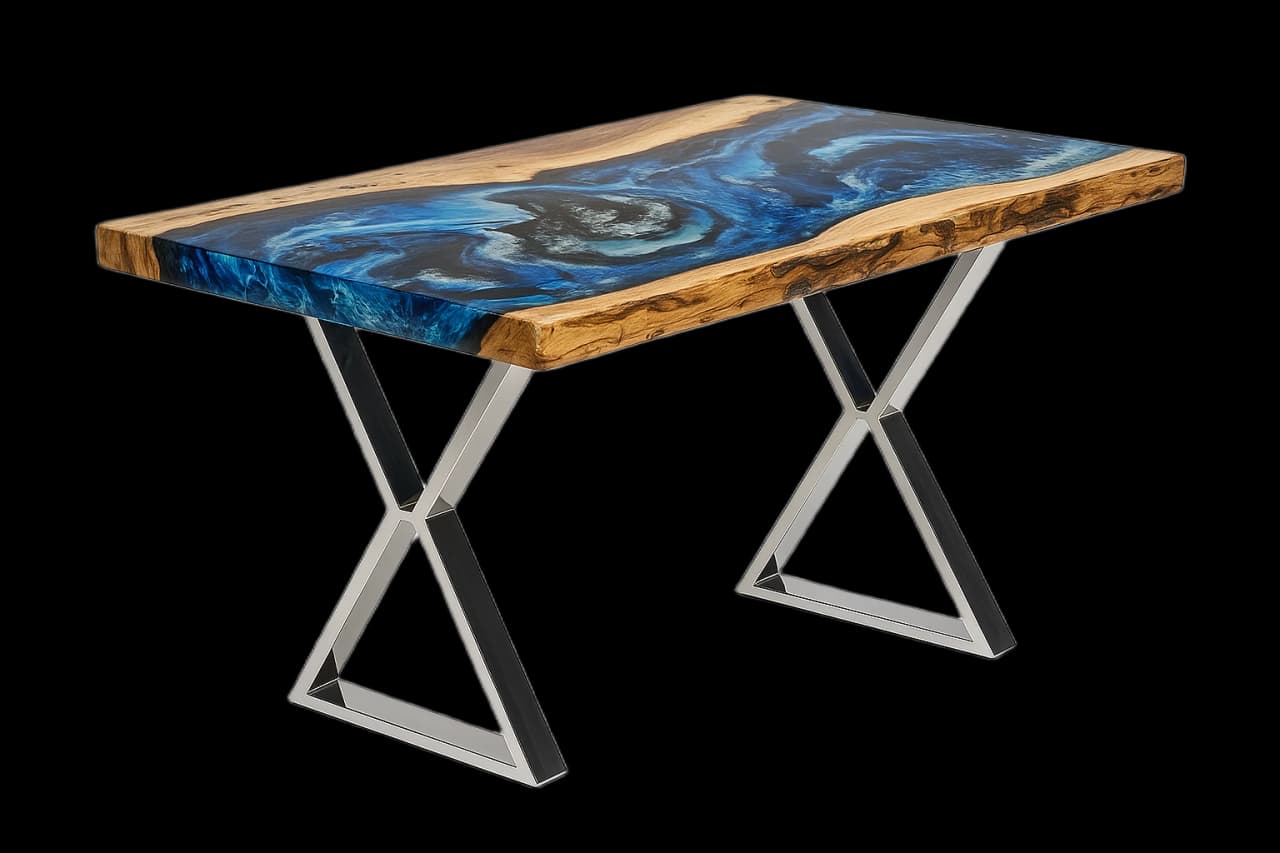 Imagen 3 de Patas de Mesa en X de Acero Inoxidable Pulido (Par)