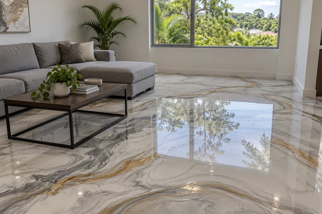 Luxury epoxy floor